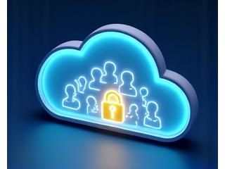 Abstract depiction of a secure database or cloud with diverse professional profiles, symbolizing our internal candidate pool.